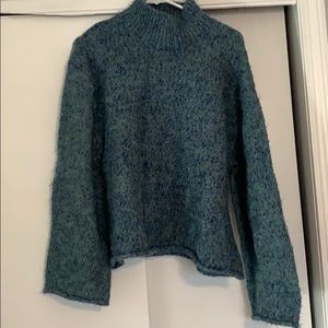 Anthropologie blue sparkle sweater